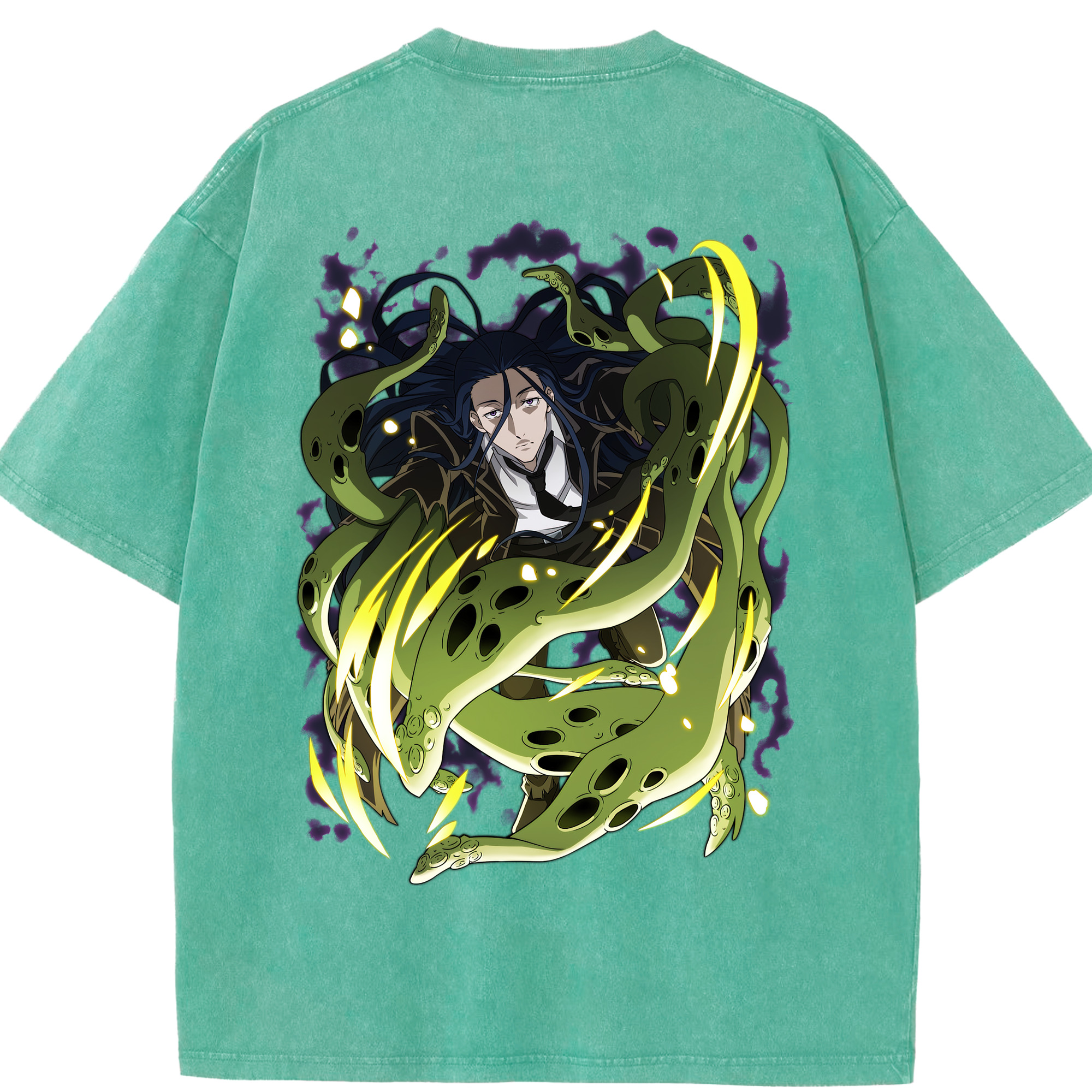 （画像用） 文豪ストレイドッグス Bungo Stray Dogs 綿100% ヴィンテージ風 半袖Tシャツ（背面プリント）